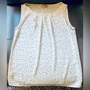 LOFT Sleeveless Pleated Tank Shell Top